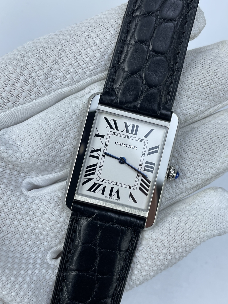 (준비완료/특급배송)NO.2481/K11공장 까르띠에 탱크솔로 27MM 악어가죽