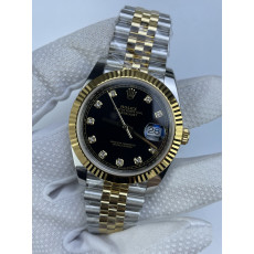 (준비완료/특급배송)NO.3084/롤렉스 데이저스트 126333 41미리 옐로우 골드 콤비 블랙 다이아 QP공장