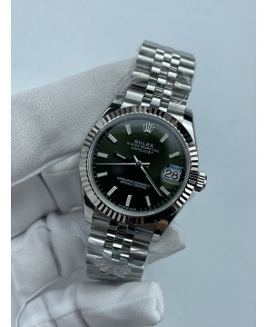 (준비완료/특급배송)NO.3509/롤렉스 데이저스트 31mm 여성용 시계 그린 바인덱스 다이얼 플루티드 베젤 쥬빌레 밴드 (QP공장)