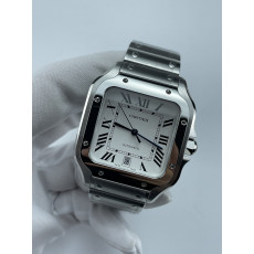 (준비완료/특급배송)NO.3511/BV공장 까르띠에 산토스 40MM 2018 스틸 화이트다이얼 브슬